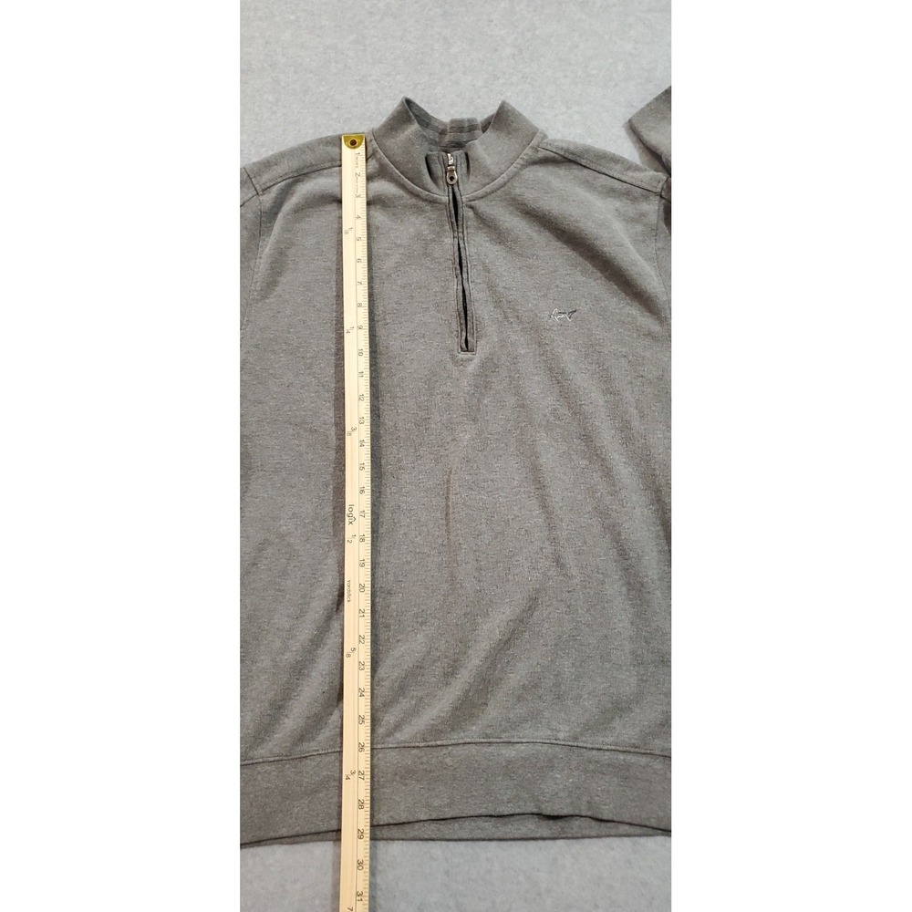 Greg Norman Men's Quarter Zip Pullover Sweater Gray Size XL Shark Logo Golf - Picture 2 of 7